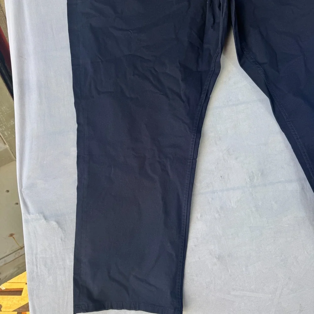 Chaps Chino Pants Mens 50x30 Navy Blue Cotton Stretch Slim Fit Straight Leg